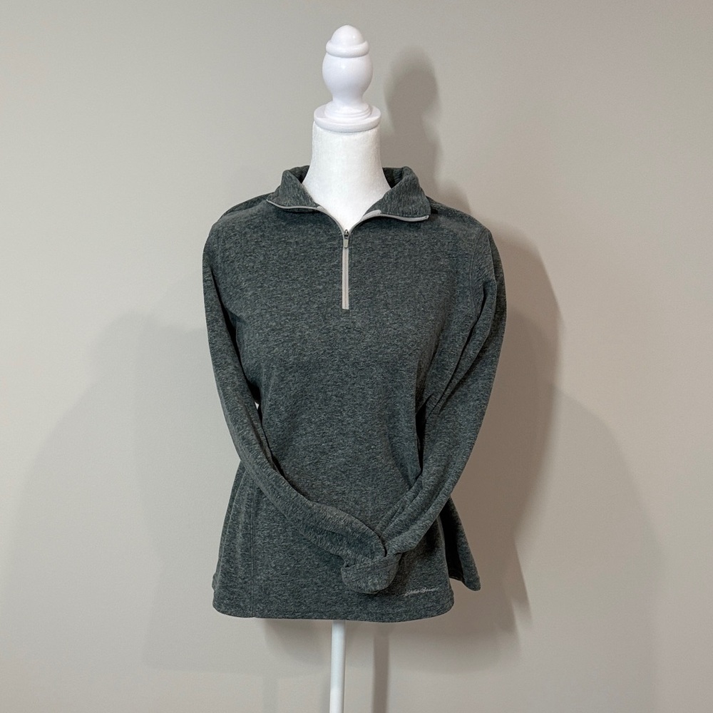 Eddie Bauer Women's Gray Half-Zip Fleece